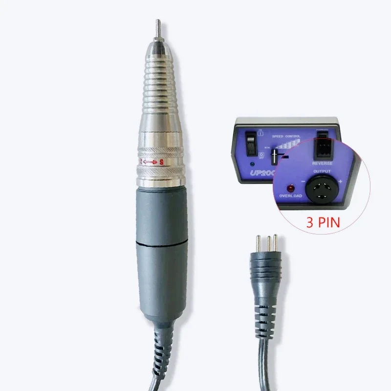 UP200 uchwyt do maszynki do zdobienia paznokci 3-pinowy rdzeń elektryczny długopis do manicure 35000 RPM elektryczna wiertarka do paznokci rękojeść narzędzia do zdobienia paznokci narzędzia do pedicure