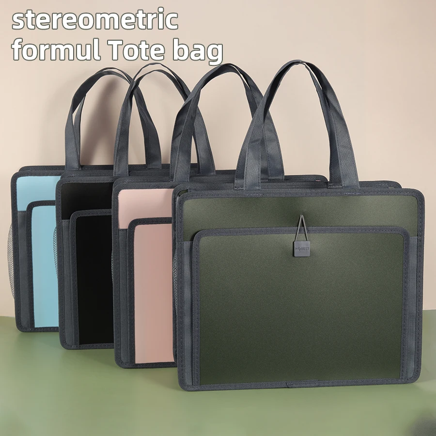 Contiene borsa tridimensionale impermeabile con cerniera di grande capacità Borsa per studenti A4 Borsa per documenti informativi per ufficio