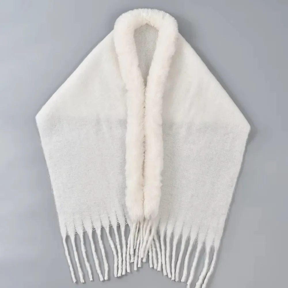 

New Luxury Cloak Shawl Imitation Wool Warmth Coat Cloak Scarves Soft Pashmina Gift