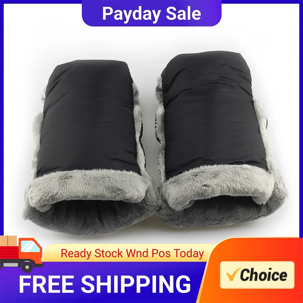 Baby Carriage Hand Cover Waterproof Pushchair Thermal Gloves Windproof Stroller Muff Gloves Stroller Accessories
