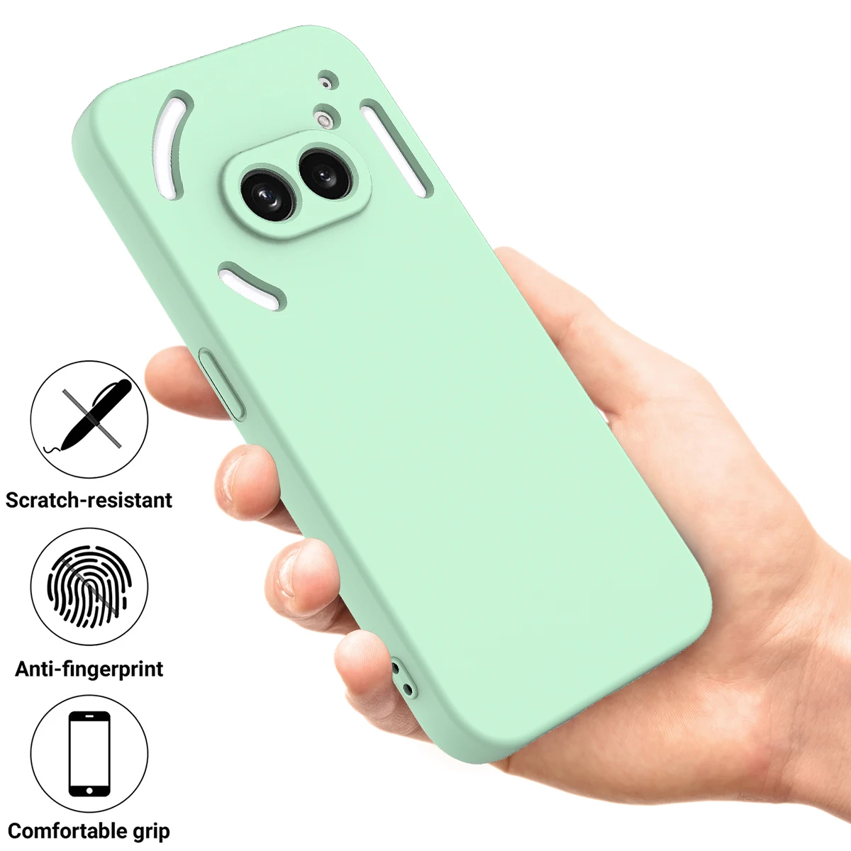 For Nothing Phone2A Phone 1 2 A One Case Hollow Out Sand Matte Soft Full Protect Anti-fall Anti-fingerprint Shell Funda Cover