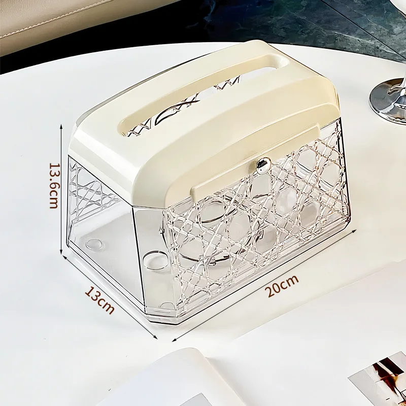 Tissue Box, Living Room Coffee Table, Household High-end Light Luxury Creative Pumping Carton, Desktop Napkin Storage Box