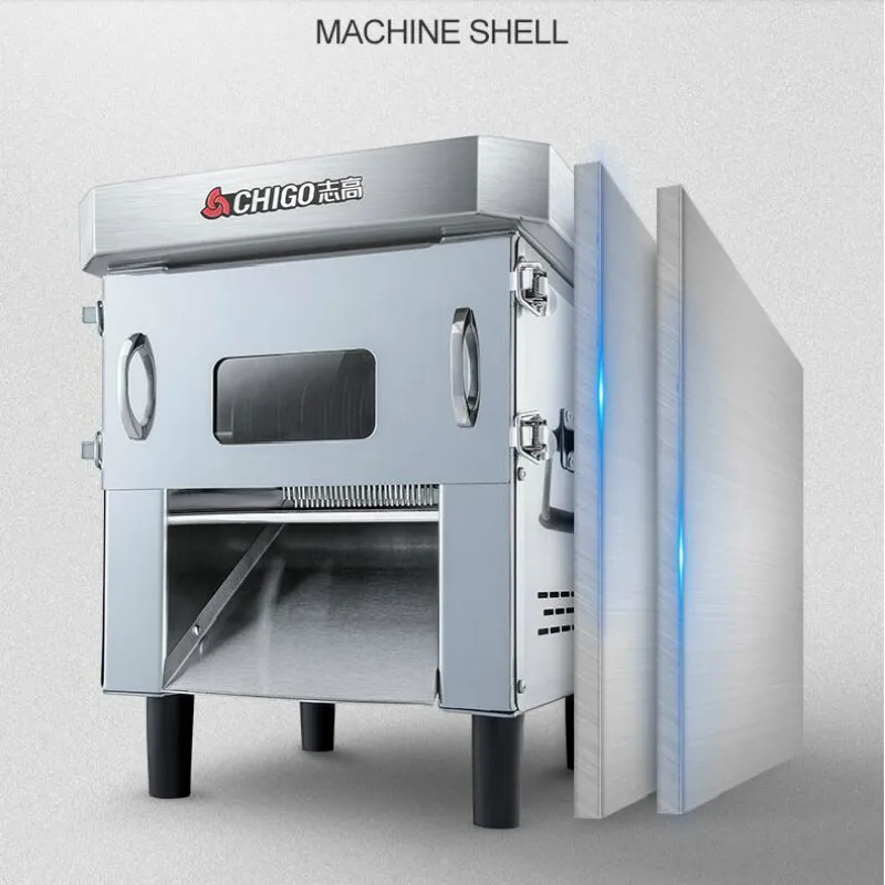 ماكينة تقطيع اللحوم الكهربائية التجارية/المنزلية، ماكينة تقطيع اللحم الأوتوماتيكية متعددة الوظائف من الفولاذ المقاوم للصدأ