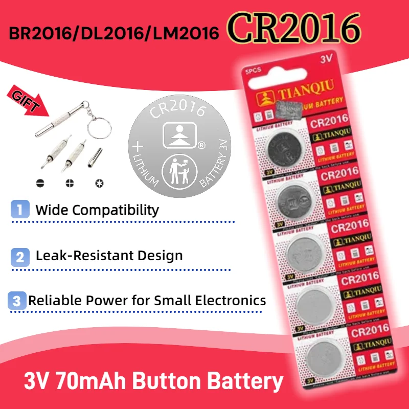 topCR2016 3V Lithium Button Batteries BR2016 DL2016 LM2016 CR 2016 Button Coin Cell Watch Batteries for Watch Toys Clock
