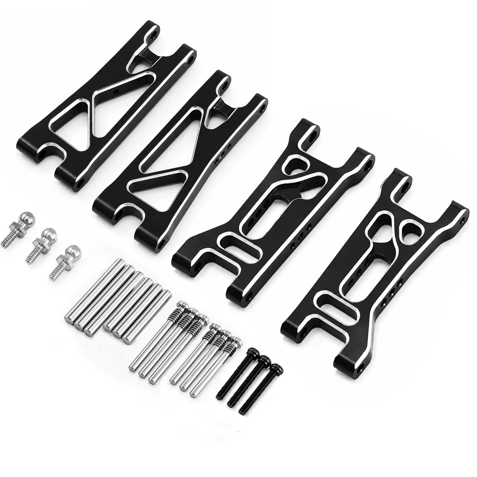 Precision Aluminum Lower Arm Set for Wltoys 244016 LOSI 1/24 RC Car Damping System