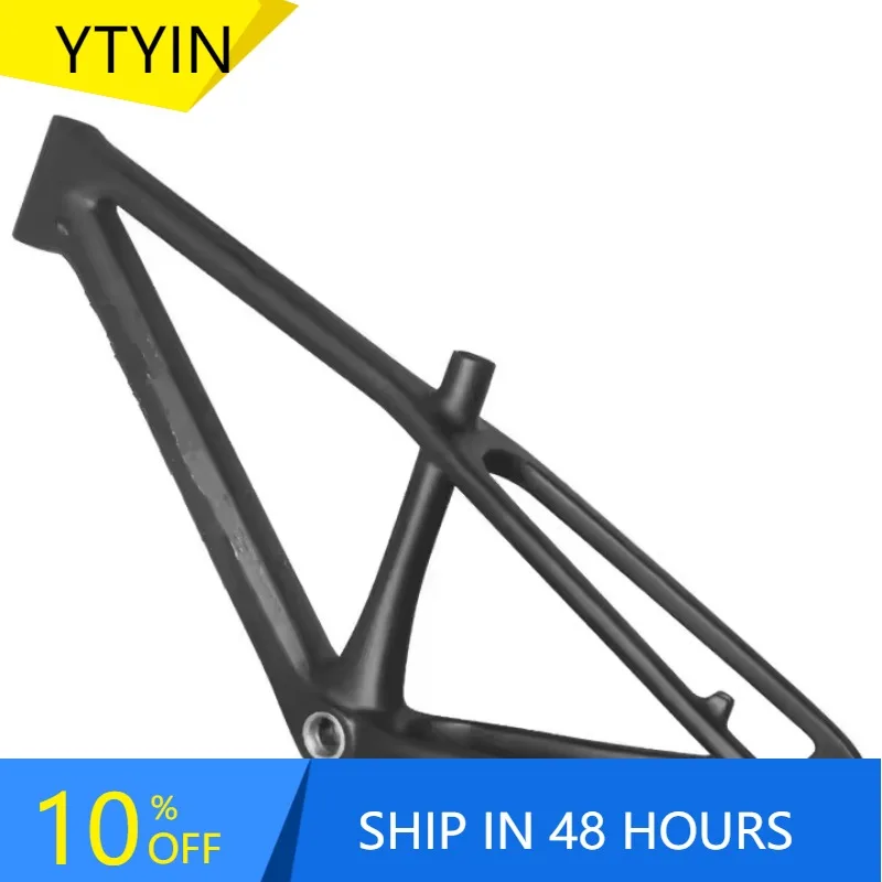 

YTYIN 24er Light Carbon MTB Bike Frame Hard Tail Carbon Fiber Kids Bike Frame T1000 for 6-12 Years Old