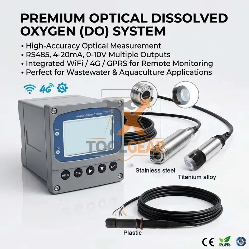 2026hotsale* Optical Dissolved Probe Meter RS485 4-20mA 0-10V Output Portable DO Tester with WiFi/4G/GPRS for