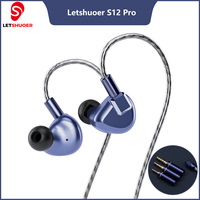 Letshuoer Shuoer S12 Pro Monitor HIFI IEMs Wired Best In Ear Earphone for Iphone 12 Android Magnetic Planar Driver Bass