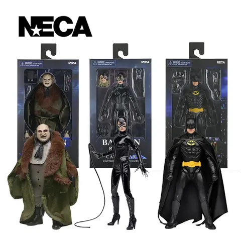 NECA Toys Batman (1989 Film) & Batman Returns Catwoman/The Penguin 8' Clothed Action Figure Model Doll Garage Kit