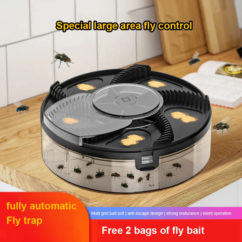 USB Flytrap Automatic Pest Catcher Electric Killer Pest Reject Indoor Outdoor Fly Trap Automatic Flycatcher with Bait Catcher