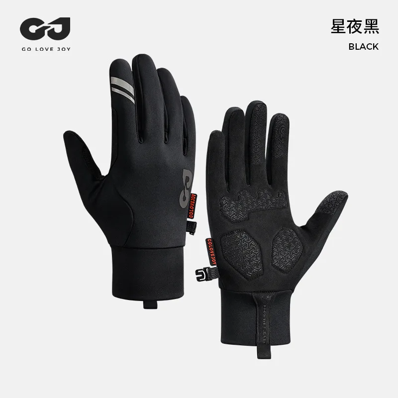 Nuevos guantes de ciclismo para hombres y mujeres, guantes cálidos con forro polar para deportes al aire libre de invierno, guantes gruesos antideslizantes con pantalla táctil a prueba de viento