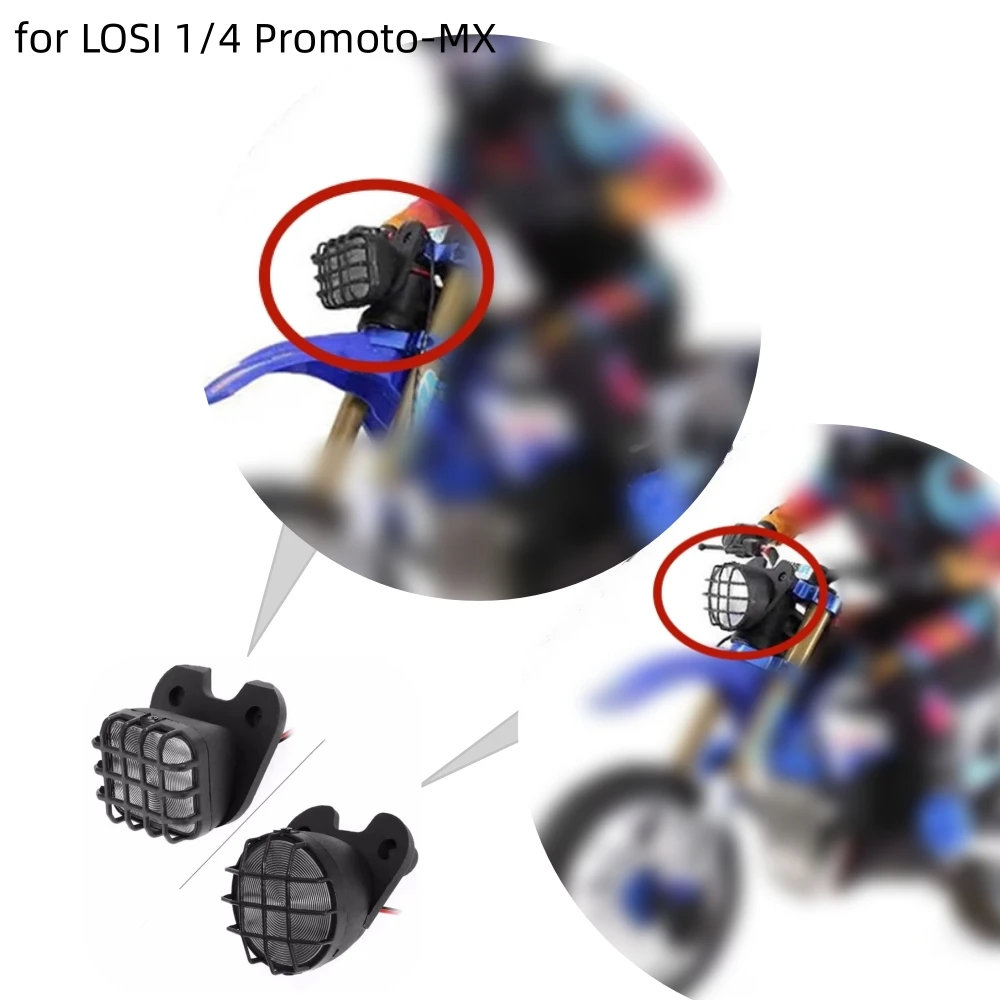 

Electric RC Motorcycle Light R361 for LOSI 1/4 Promoto-MX Round/Square Car Light Off-Road RC Accessories