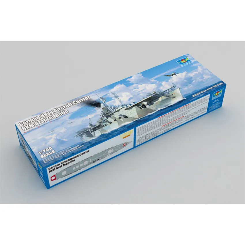 

Trumpeter масштаб 1/700, немецкий военно-морской самолетCarrier DKM Graf Zeppelin, военная пластиковая модель в сборе # 06709
