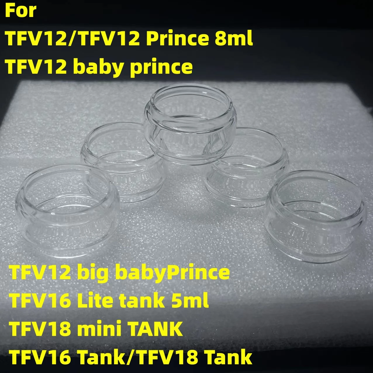 Tubo de vidrio de burbujas de repuesto Normal, pinturas de tanque de vidrio para TFV18, 7,5 ML, TFV16 Lite, TFV12, Prince, TFV12, Big Baby Prince,