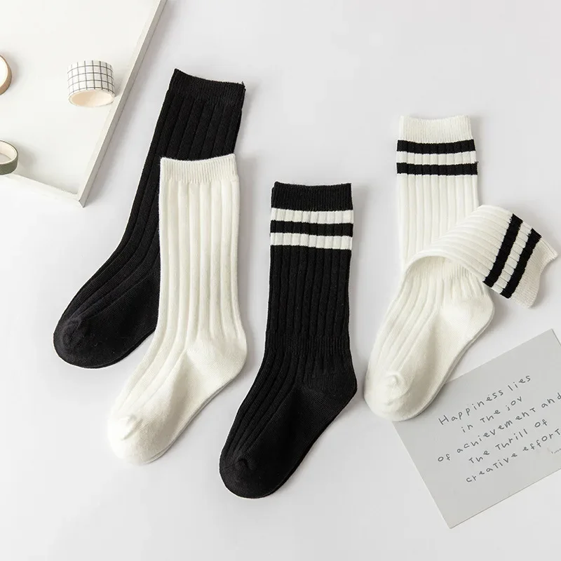 

Kids Boy Girl Sock Ins Simplicity Solid Color Korean Fashion Calf Sock for Children Boy Girl Four Season Cotton Children Clothes