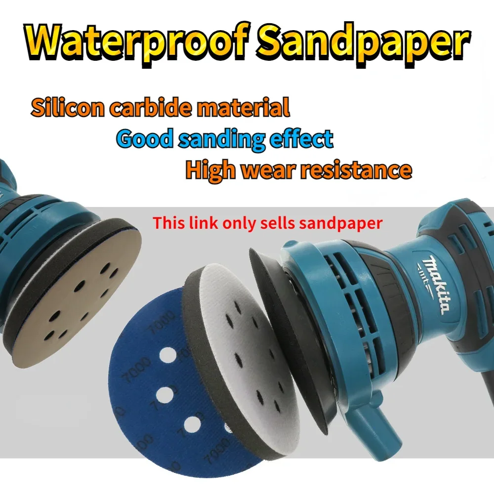 5inch Sandpaper 60-10000 grit Round Shape Sanding  Discs Hook Loop Sanding Paper 125mm Buffing Sheet Sandpaper 8 Hole Sander Pad
