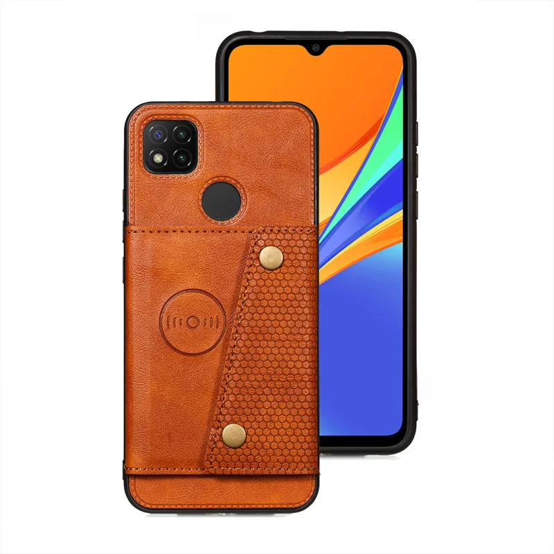 For Xiaomi Redmi 9 9A 9C Case PU Leather Wallet Phone Case For Redmi 10 10A 10C Redmi10 C Car Magnet Card Slot Holder Back Cover