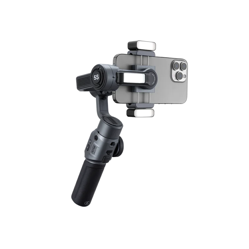 Smooth 5S combo 3 Axis Professional anti-shake Gimbal Dual-Side Magnetic Lights + Built-In Fill Light For iPhone Samsung