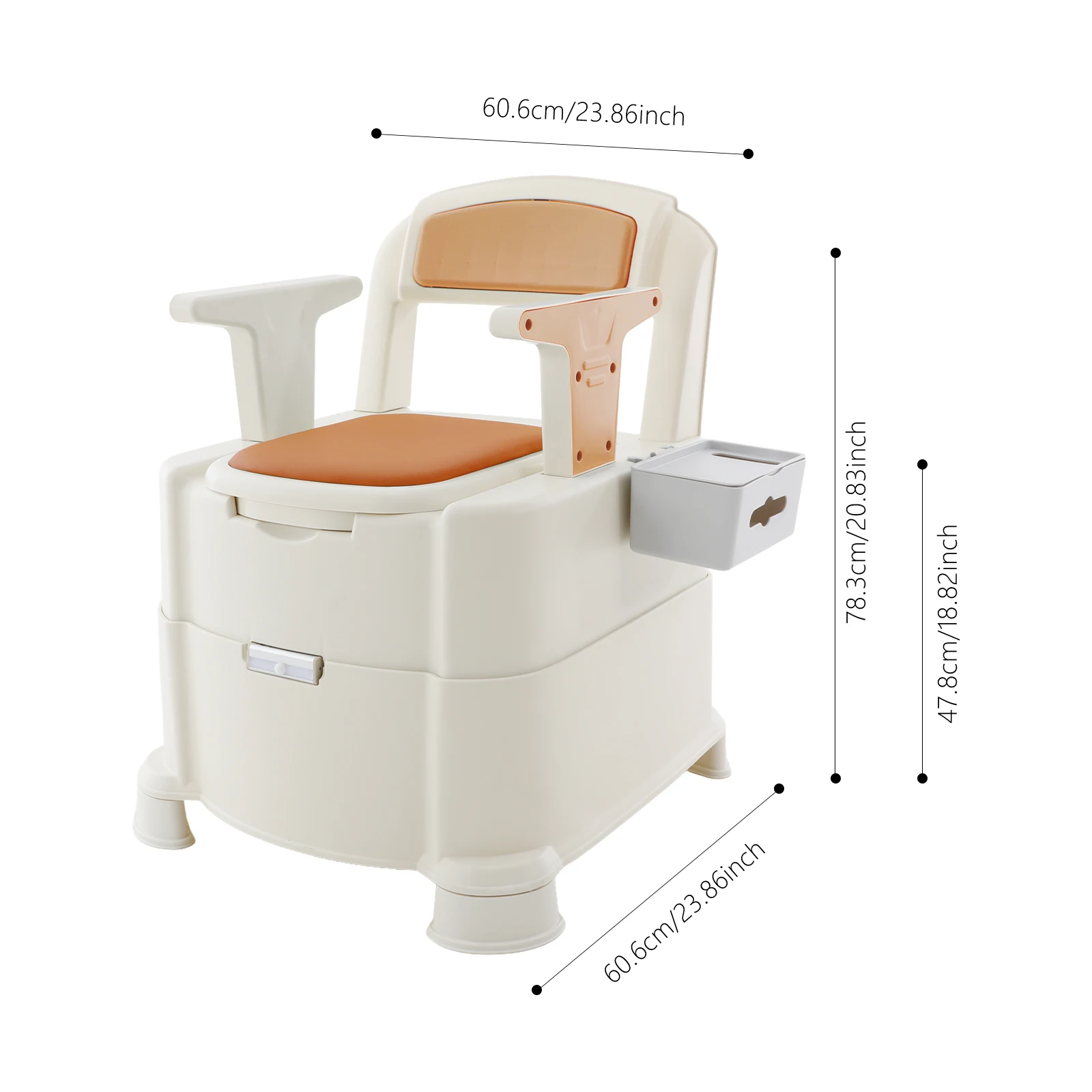Picture 4: Elderly Bedside Commode with Induction Night Light And Tissue Box Disability Access Commode for Comfortable Nighttime Use