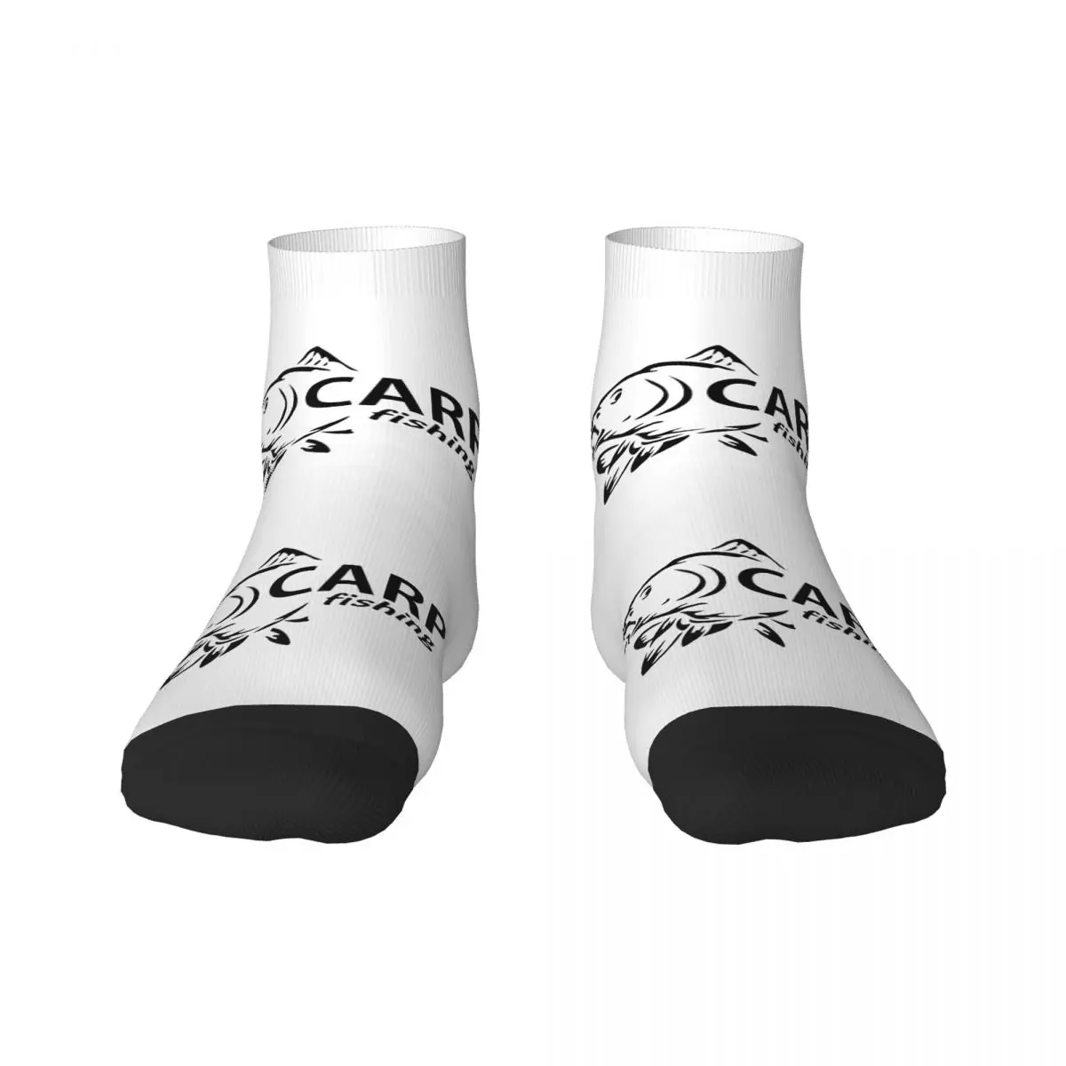 Fishinger Carp Fish Fisherman Men's Crew Socks Unisex Fun Spring Summer Autumn Winter Dress Socks