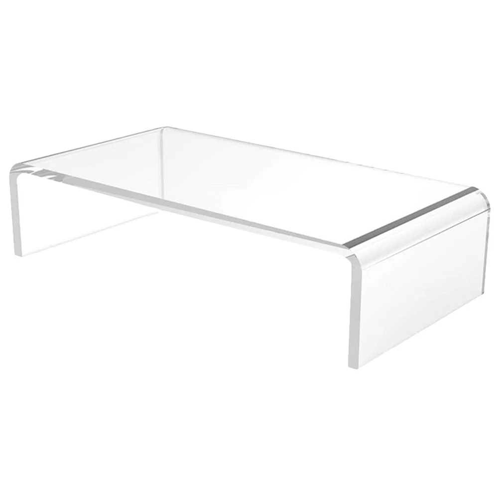 Supporto per monitor in acrilico Riser trasparente per computer portatile Organizzatore da tavolo Design ergonomico Uso per studio domestico per ufficio
