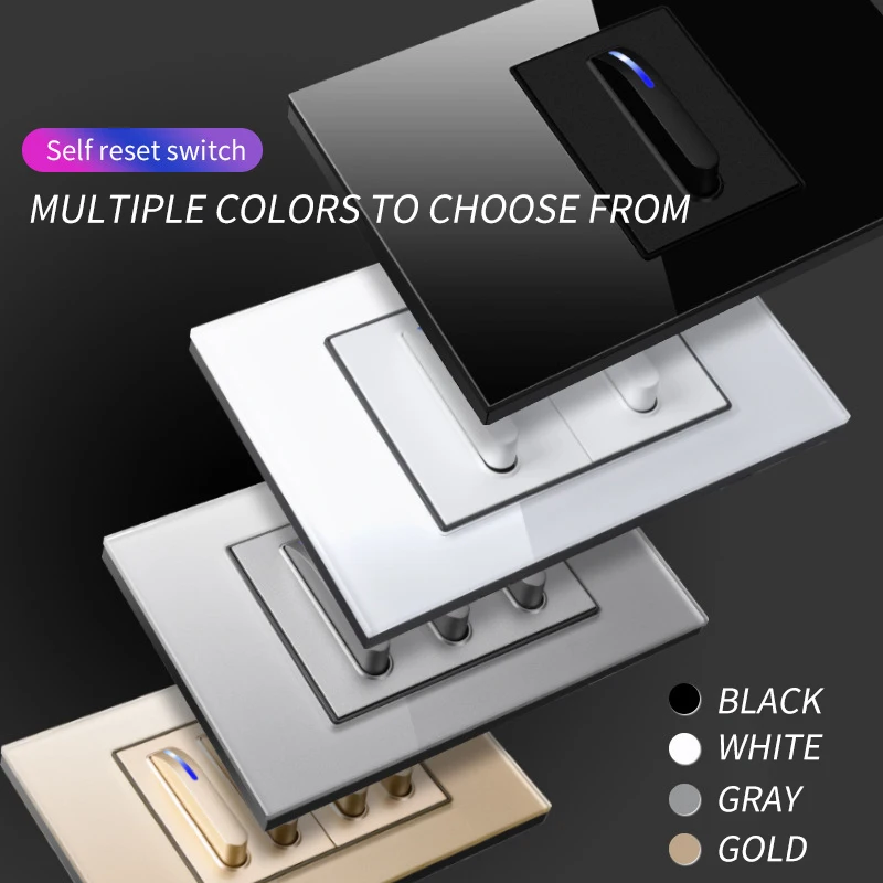 เปียโนชนิด118กุญแจกระจกนิรภัยสีขาวสวิตช์ที่ทันสมัยซ็อกเก็ตสากลมาตรฐานยุโรปของอเมริกาอังกฤษ