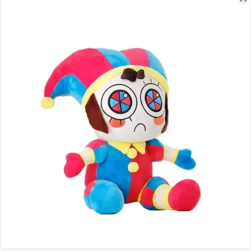 Hot The Amazing Digital Circus Pomni Jester Clown Plush Toy Soft Stuffed Cartoon Doll Home Decor Throw Pillow For Adult Gift - view 3