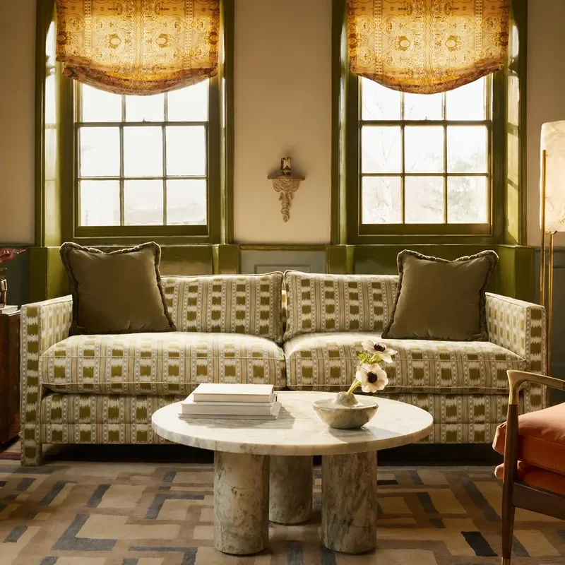 Modern 3 Seater Straight Sofa Large Fabric Couch for Living Room Villa Home Casual Design Comfortable Seating Furniture