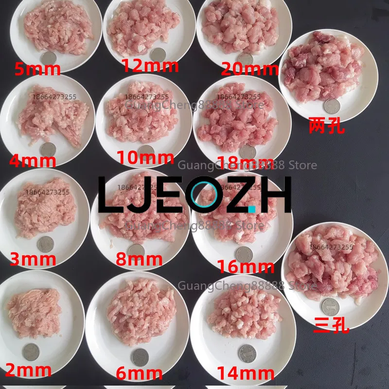 

Мясорубка 12-ти типовых размеров, с большой универсальной решеткой, коммерческим лезвием, электрической решеткой-измельчителем, универсальная настольная мясорубка, три отверстия