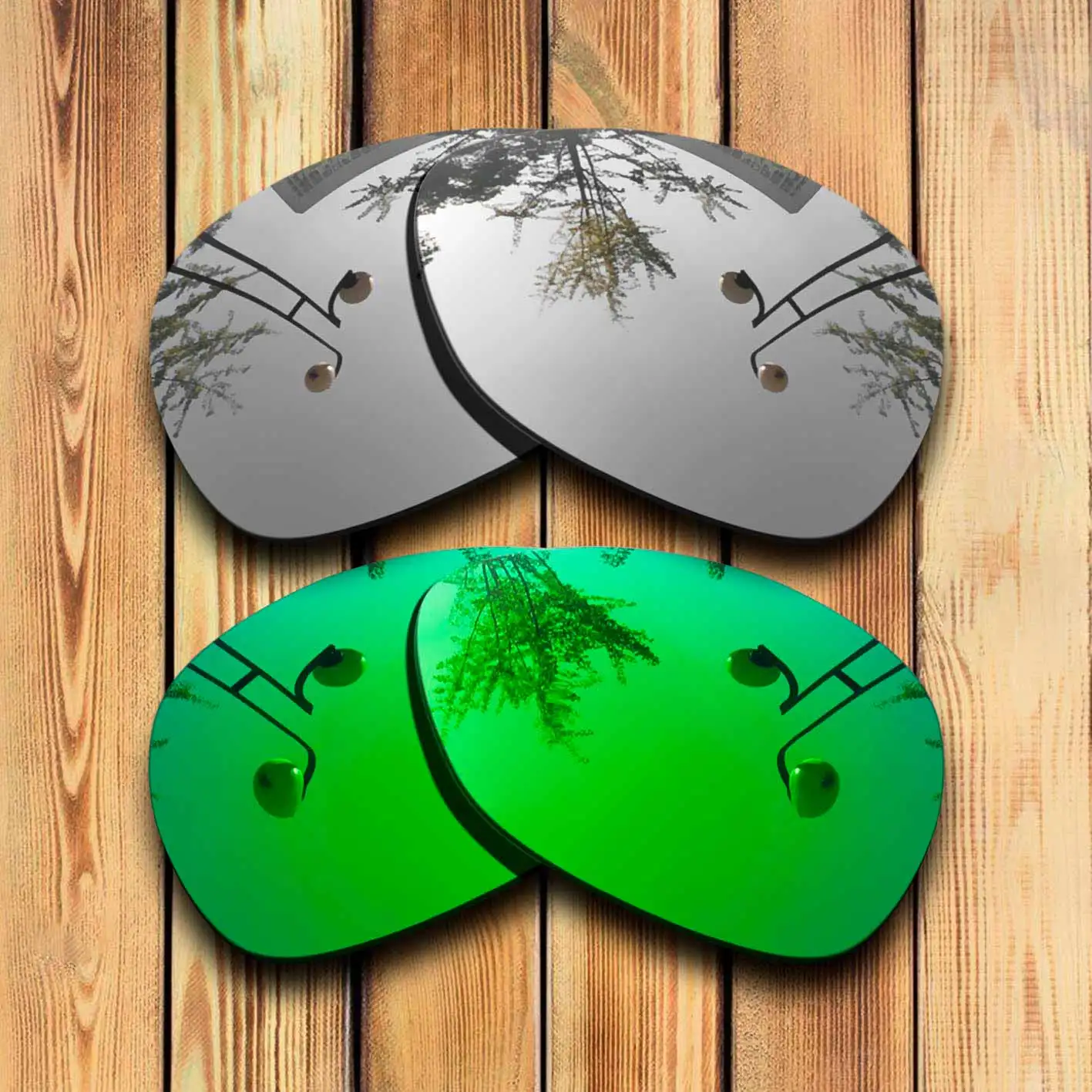 

100% Precisely Cut Polarized Replacement Lenses for RB2132-52 Sunglasses Chrome & Green Combine Options