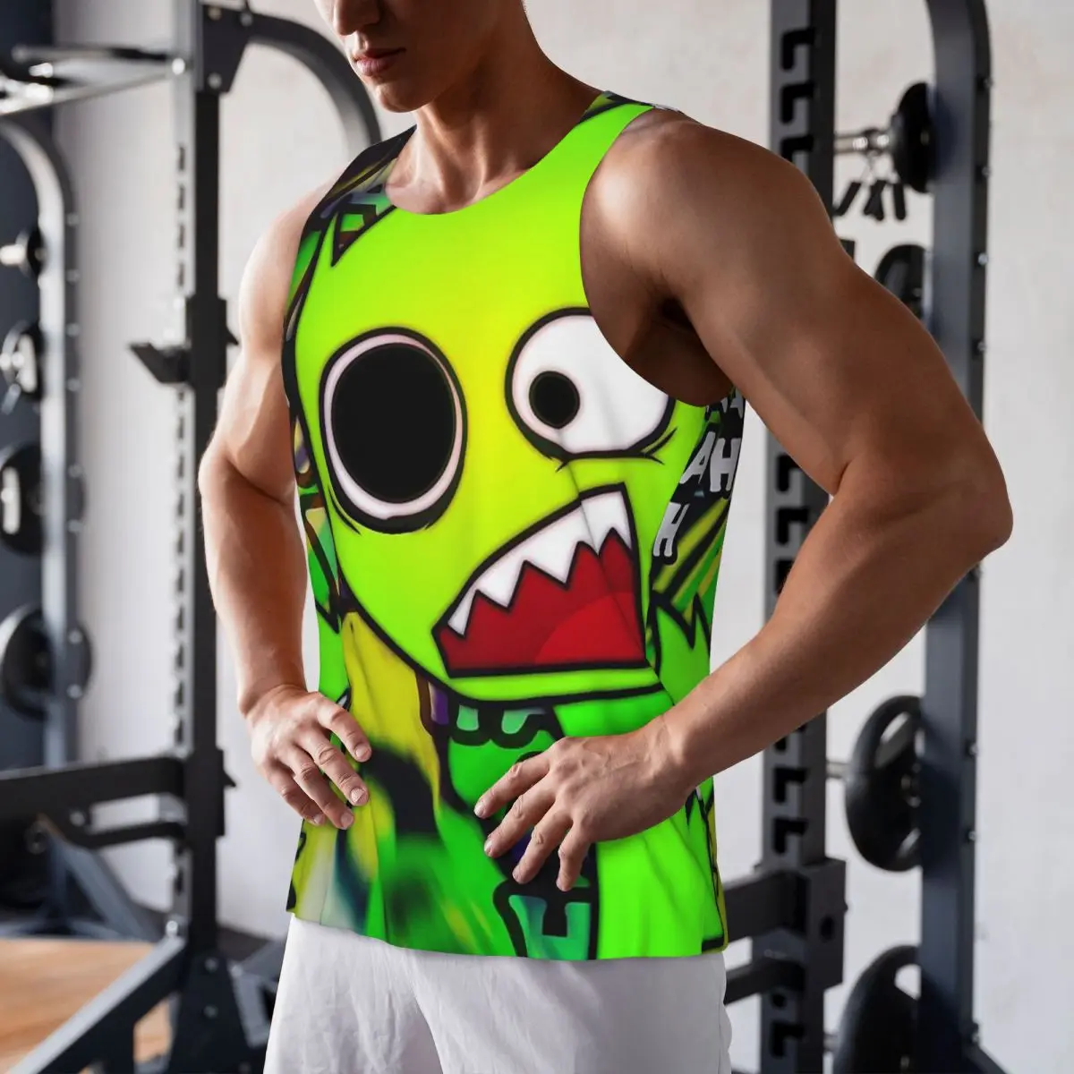 

Quick Dry Sprunki Cartoon Incredibox Game Gym Tank Muscle Sleeveless Shirt Bodybuilding Breathable Vest
