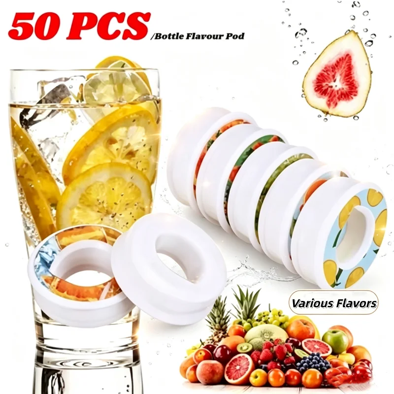 1-50PCS Scented Pods Flavoring Pod Air Scent Fruit Flavour Pod 0 Sugar Up Sports Water Bottle Air Flavor Pod for Drinking Bottle