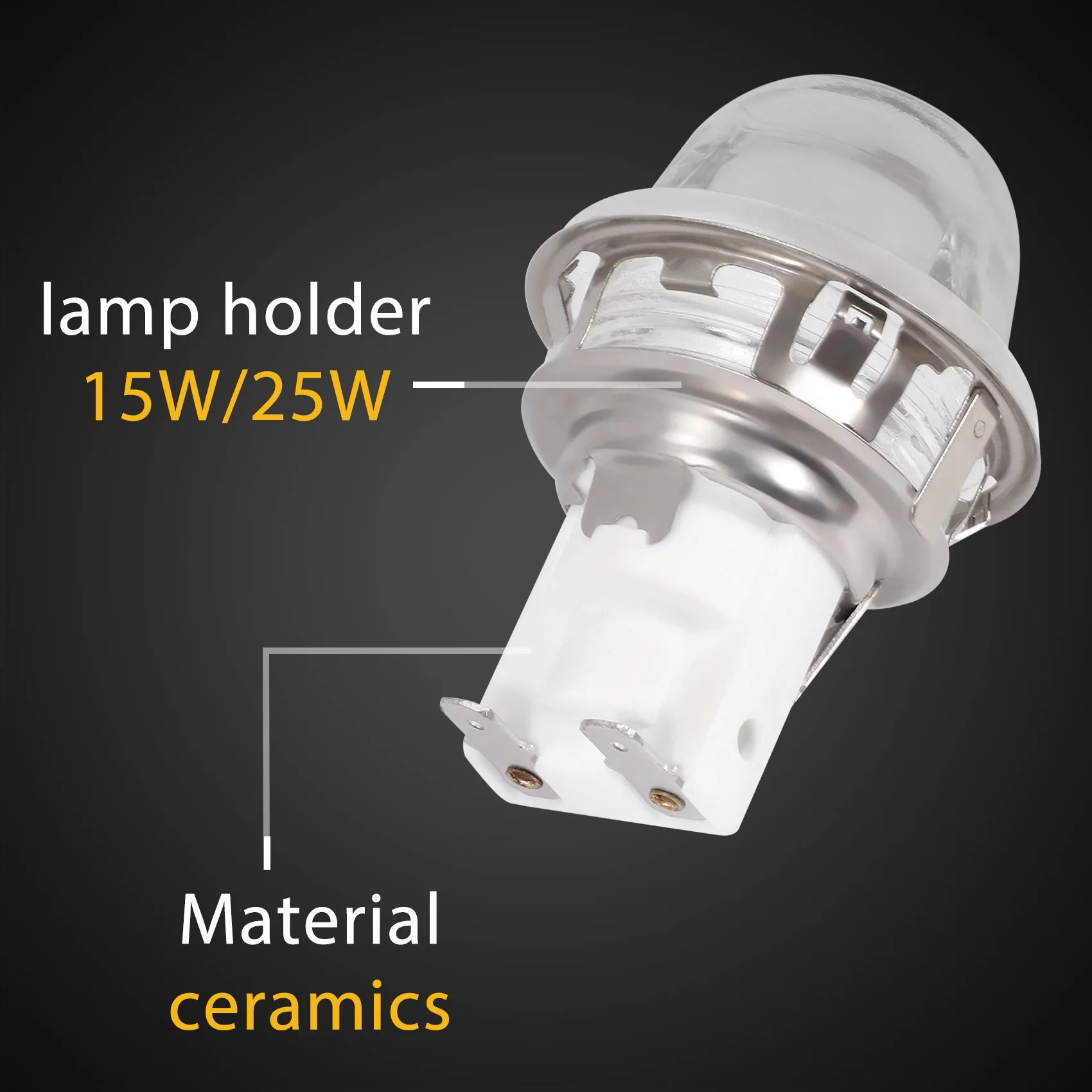 E14 Oven Lamp Holder Baking 15W/25W Illumination Lamp Holder Oven Lamp Cap High Temperature Lamp Base E14 500 Degrees-[Mriae Par