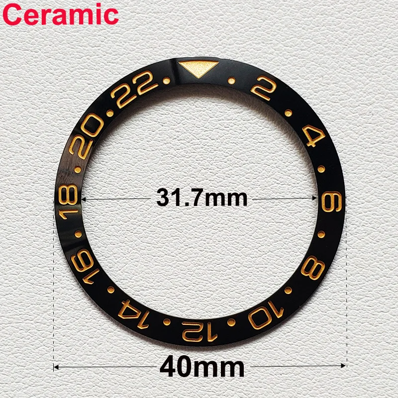 40mm * 31,7mm Keramik-Uhrenlünetteneinlage Passend für 42mm bis 44mm Taucher-GMT-Yacht-Sea-Dweller-Uhrengehäuse Uhrenring-Zubehör – Detail 22