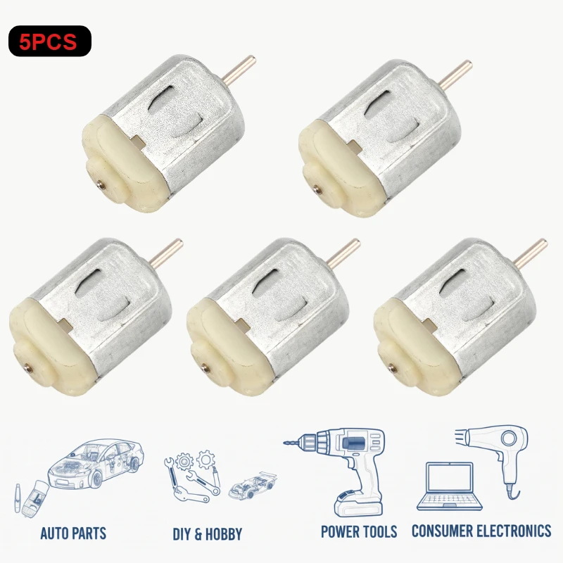 

AZGIANT 5PCS Micro Motor FC280 DC 12V 46mm Axis Round Shaft Copper Carbon Brush ODP Structure Cooling Vent DIY Toy Bulk Sale