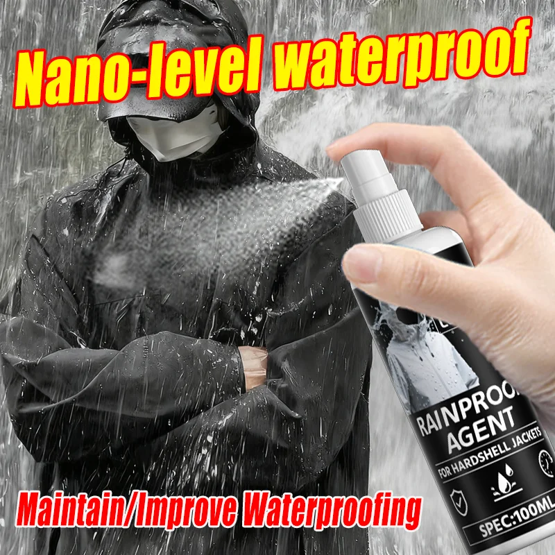 Rainproof Nano Spray for Clothing - 100ML Water, Oil & Stain Resistant Protective Coating Spray for Outdoor Gear and Apparel