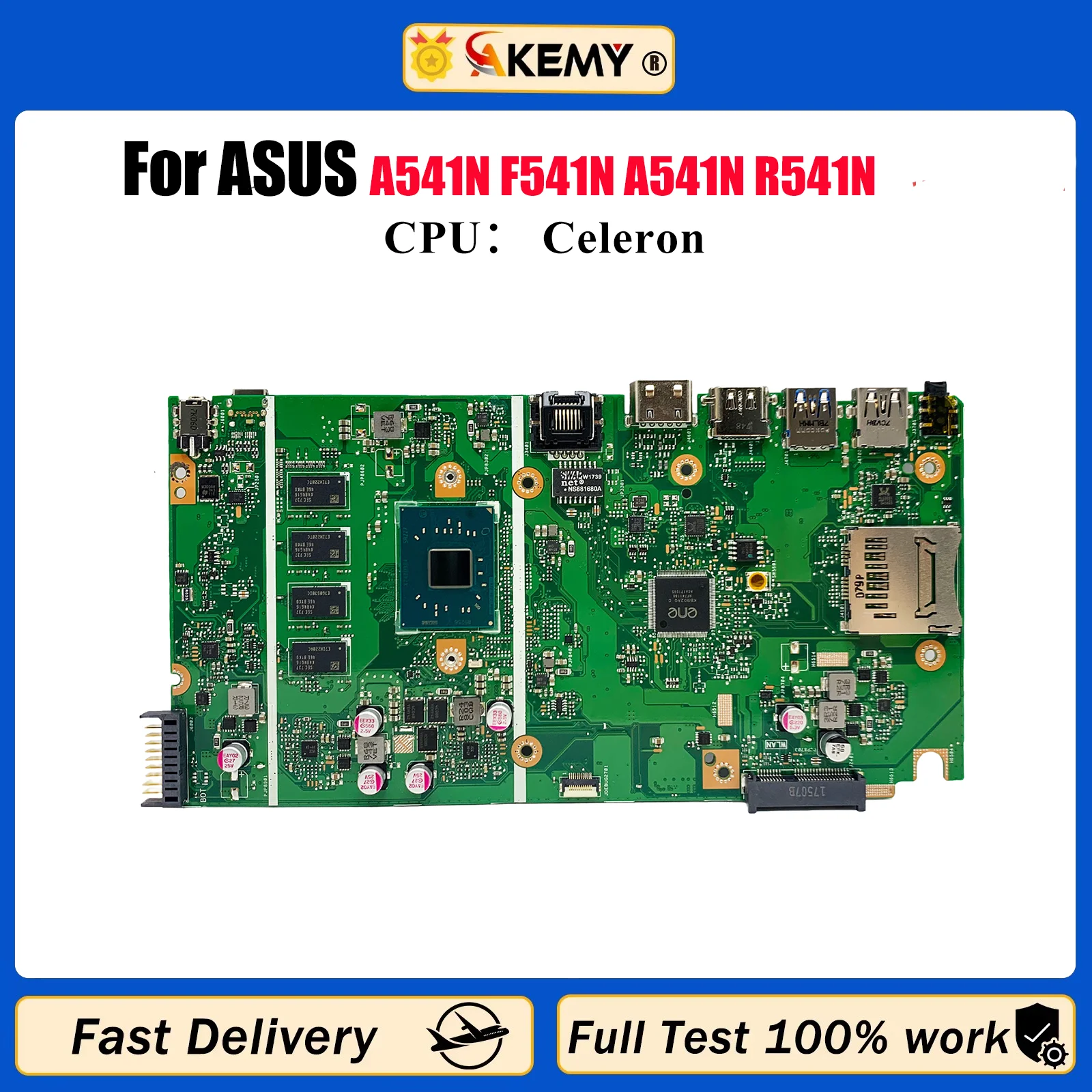 

X541NA Материнская плата для ноутбука ASUS VivoBook X541N A541N F541N A541N R541N X541NA X541NC Материнская плата для ноутбука с процессором Celeron stk