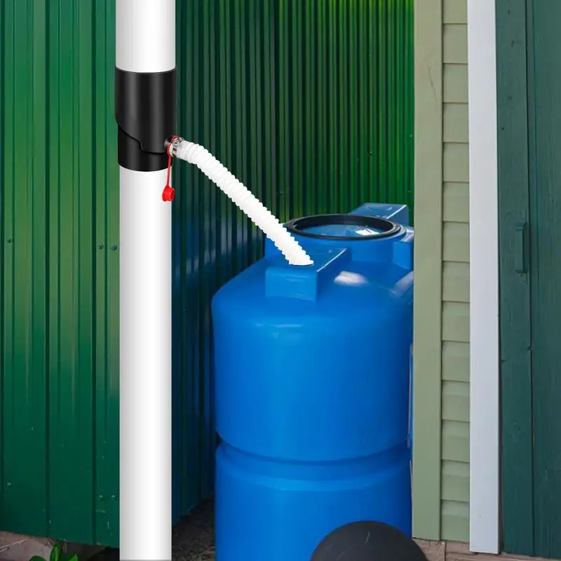 Rain Water Catching System UV Resistant Rainwater Collector Kit Portable Rain Barrels To Collect Rainwater From Gutter For Car