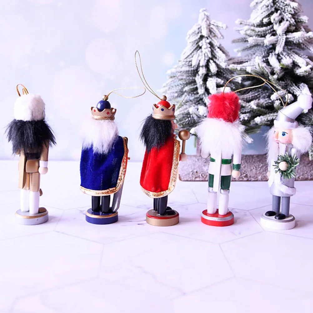 

5Pcs Nutcracker Xmas Puppet Decor Premium Holiday Christmas Scene Decorations Indoor Festival Ornaments Nutcracker Decor