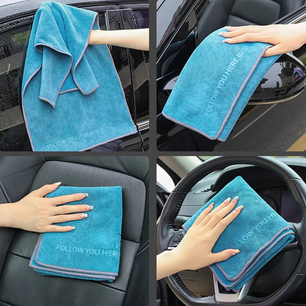 60x160CM Large Microfiber Car Cleaning Towel Thicken Soft Drying Polishing Cloth Car Washing Towels Auto Care Cleaning Rag Wipes