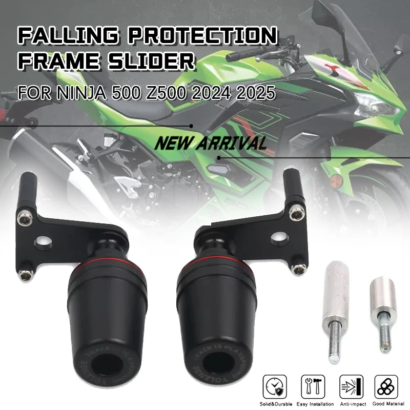 NEW Motorcycle Falling Protection Frame Slider Fairing Guard Crash Pad Protector For NINJA 500 Z500 2024 2025