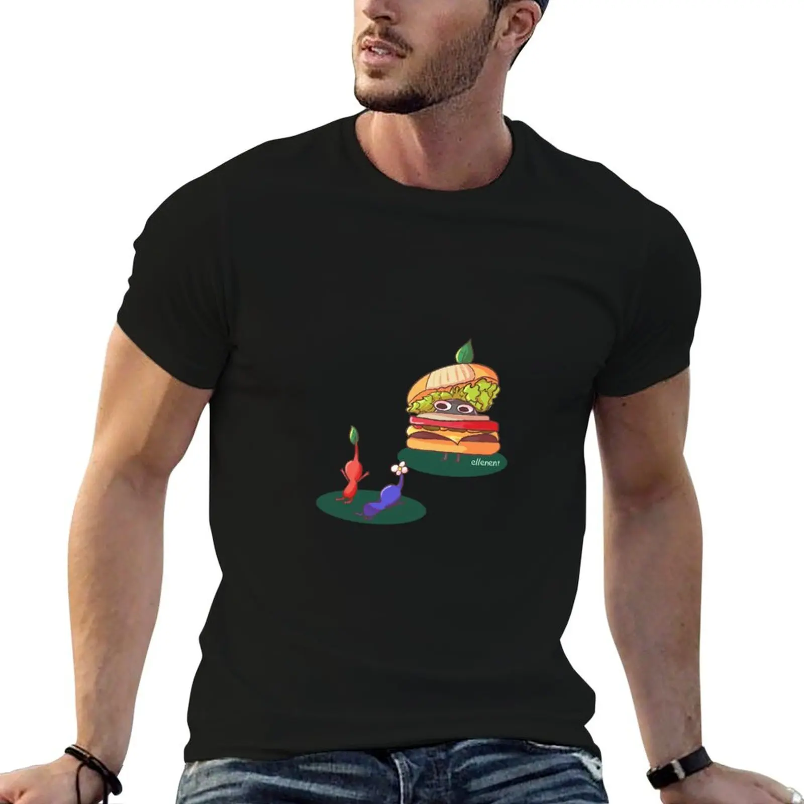 

Pikmin worshiping the Burger Pikmin T-Shirt t shirt for man anime t shirts for man cotton t shirt pack T-Shirt