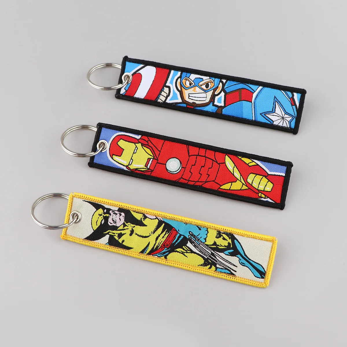 Hot Cartoon Heroic Figure Series Delicate Keychains for Friends Gifts Student Access Control Hanging Decoration Cloth Pendant