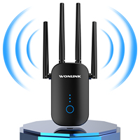 WONLINK 1200Mbps Wireless WiFi Repeater 4*2dBi Antennas Dual Band 5G Booster WiFi Signal Wider Coverage Extender Amplifier Route