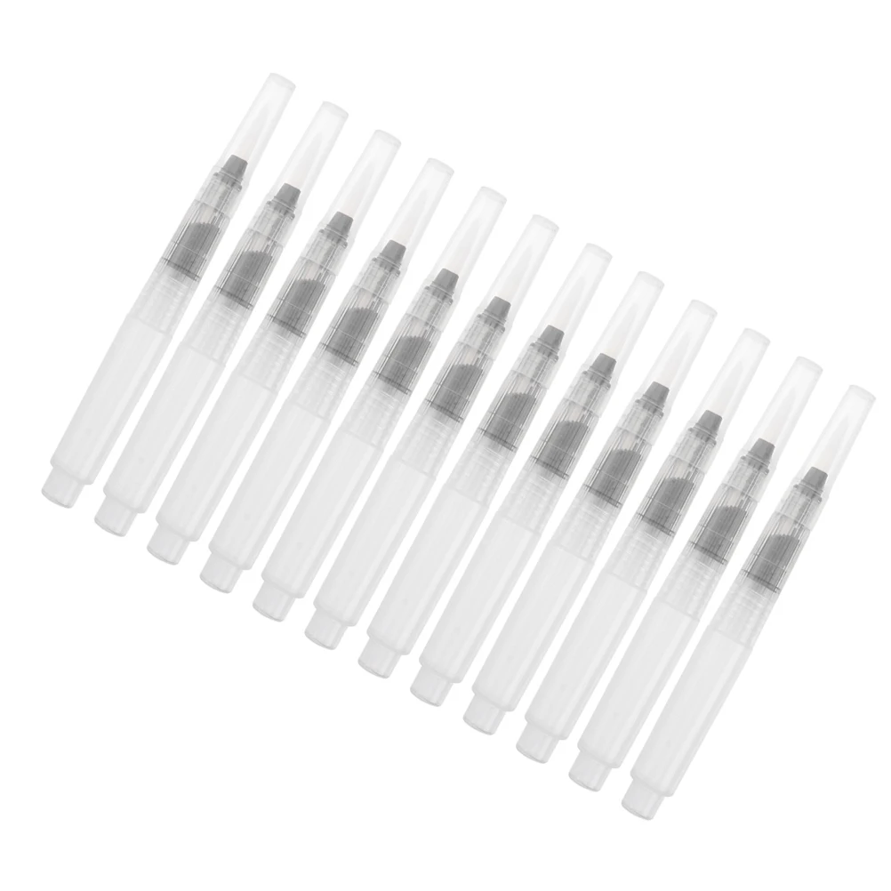 

12pcs Water Storage Pen Fine Tip Refillable Watercolor Brushes Painting Tools Supplies Water Soluble Colored Pencils
