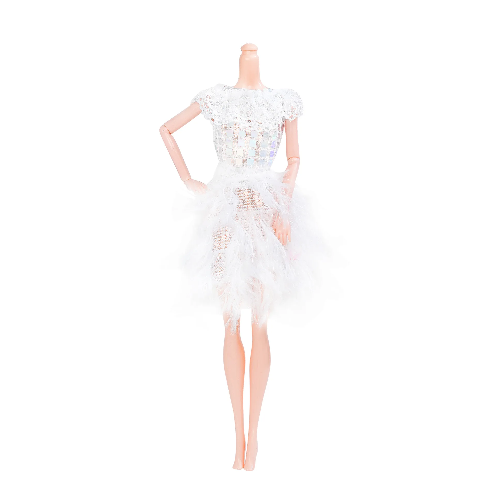 30 centimetri supermodelo bambola corpo giocattoli 1/6 bambola giunti giocattoli vegani accessori e 1/6 bambola piume vestito con frange bambini giocare a casa giocattolo