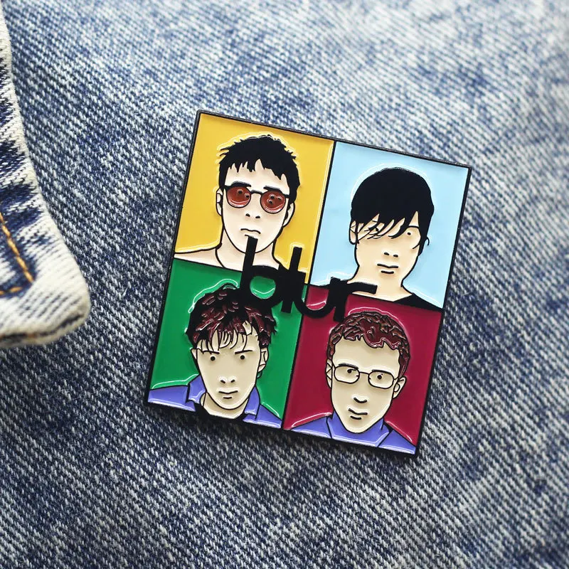 Album Cover Hard Enamel Pin British Rock Band Blur Music Metal Badge Brooch for Jewelry Accessory Gifts Fans