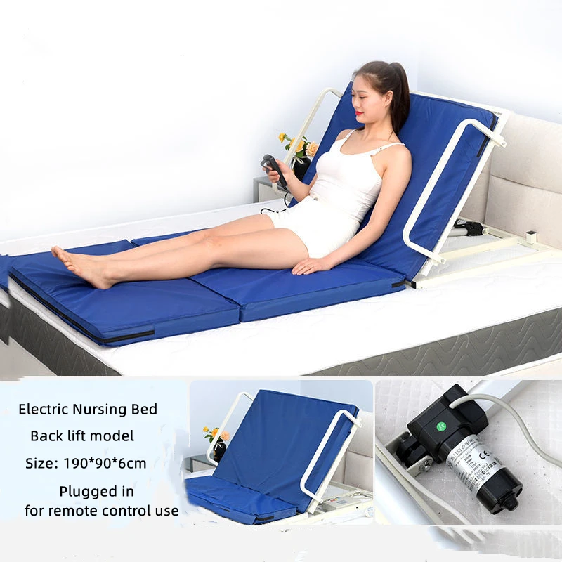 Elderly Electric Assist Nursing Bed Backrest Frame Patient Get Up Booster Automatic Lifting Care Mattress for Paralyzed Pregnant