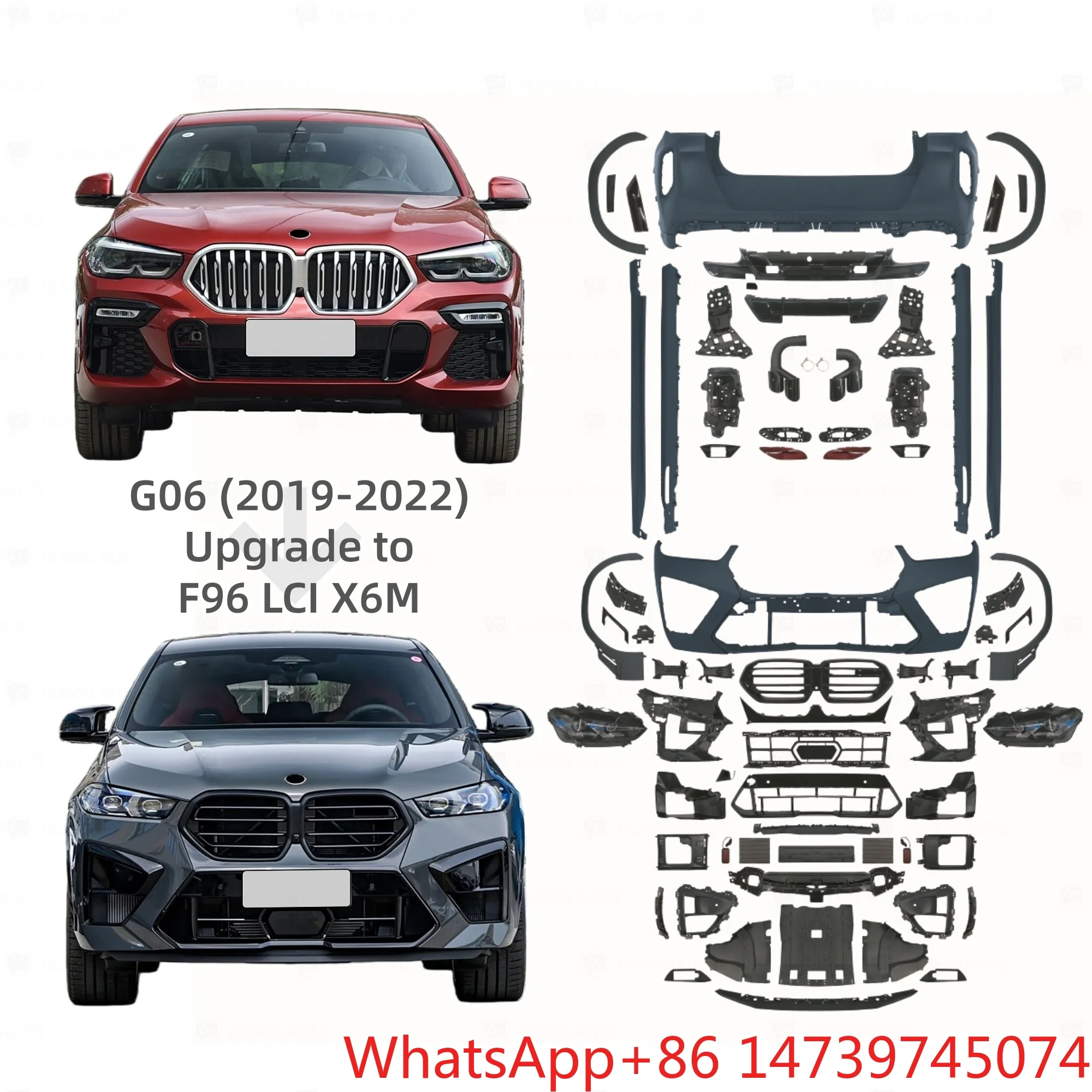 Easy Installation 2023 X6M Style Body Kit G06 2019-2022 100% Perfect Fit Facelift PartsFull Car Body Kit Car Parts