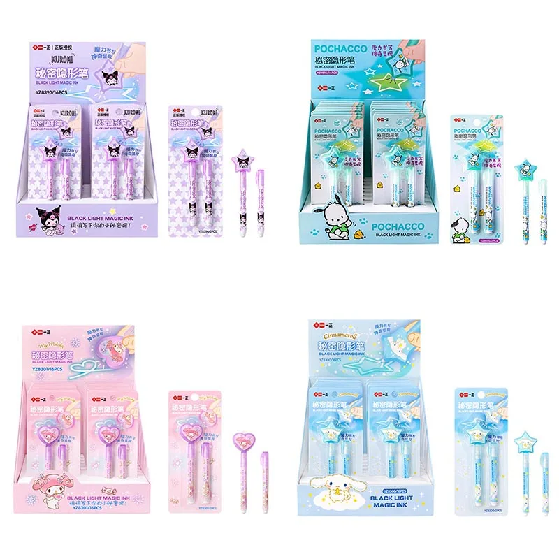 20set/lot Sanrio Kuromi Melody Invisible Highlighter Creative Pochacco Drawing Marker Fluorescent Pens Office School Supplies